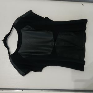 Worthington Black Pleather Top